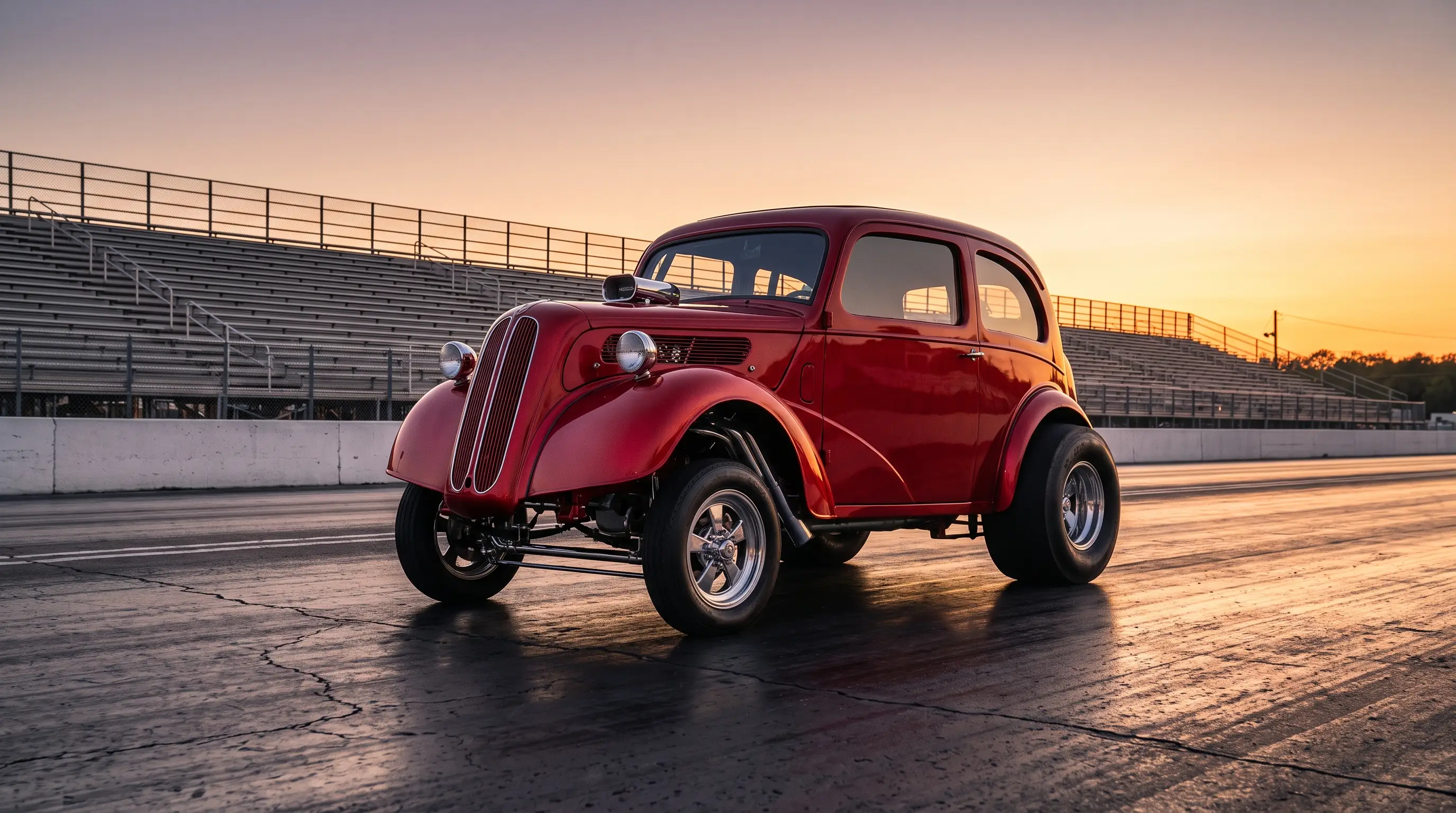Vintage Anglias in Pro Street Style