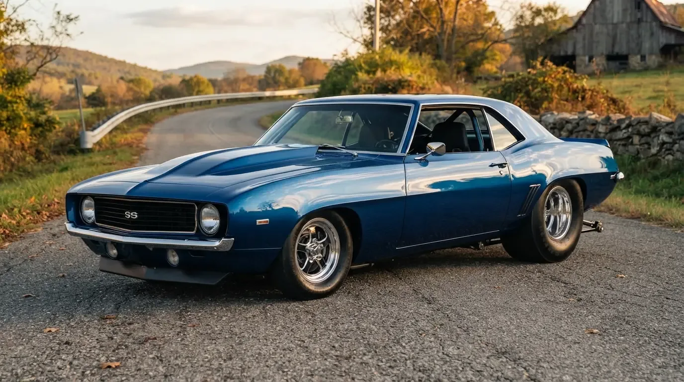 True Pro Street build with back-half chassis conversion, tubbed rear tires, and narrowed axle
