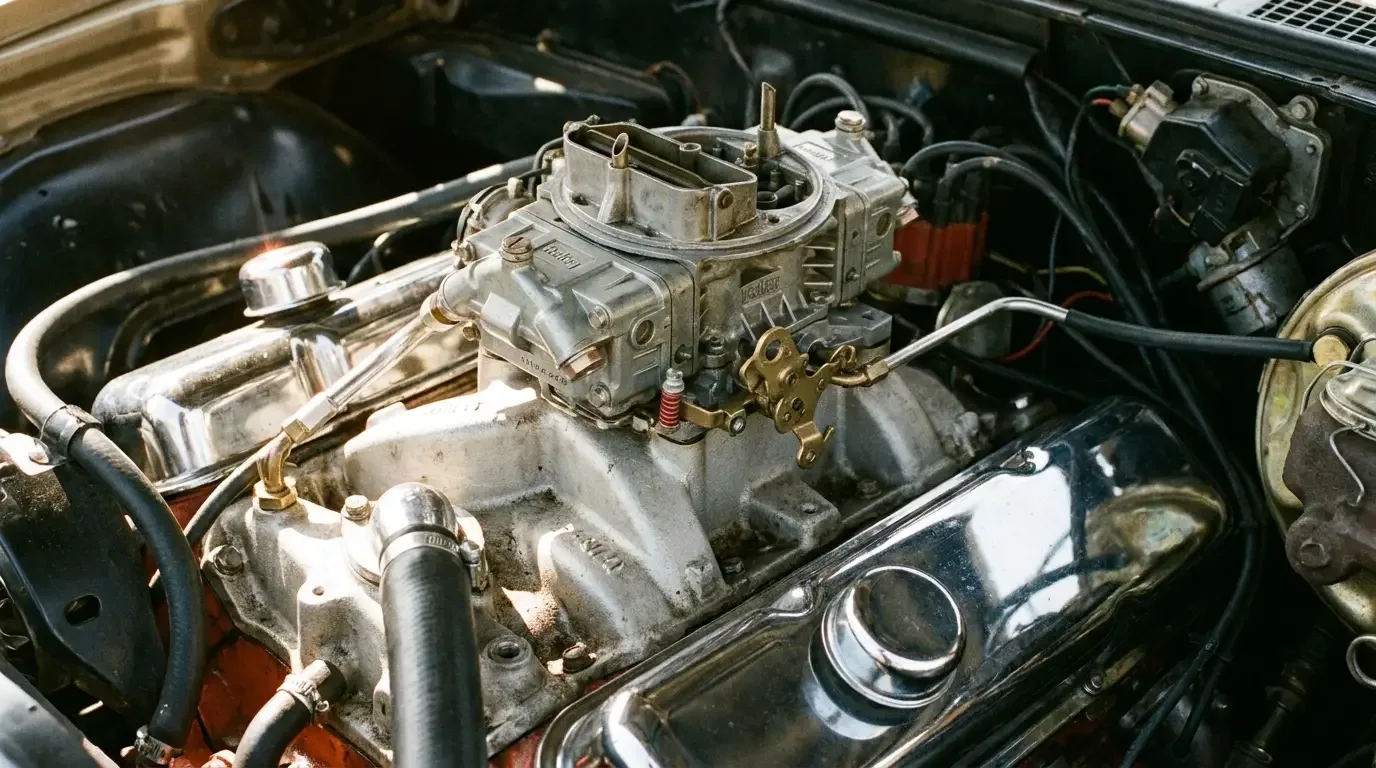 1970 Chevrolet Chevelle LS6 - Holley carburetor close-up
