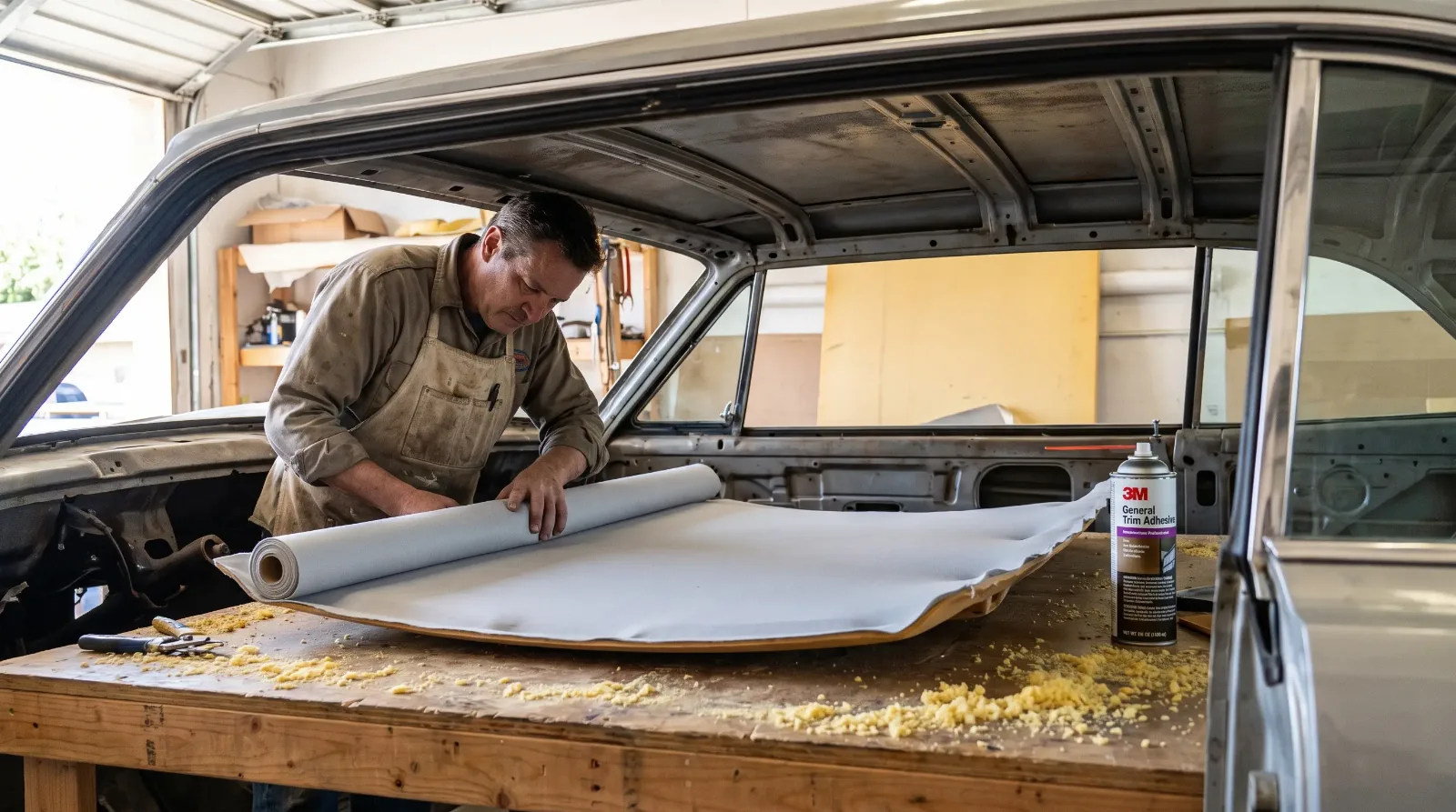 Replacing a Headliner in a Classic Car