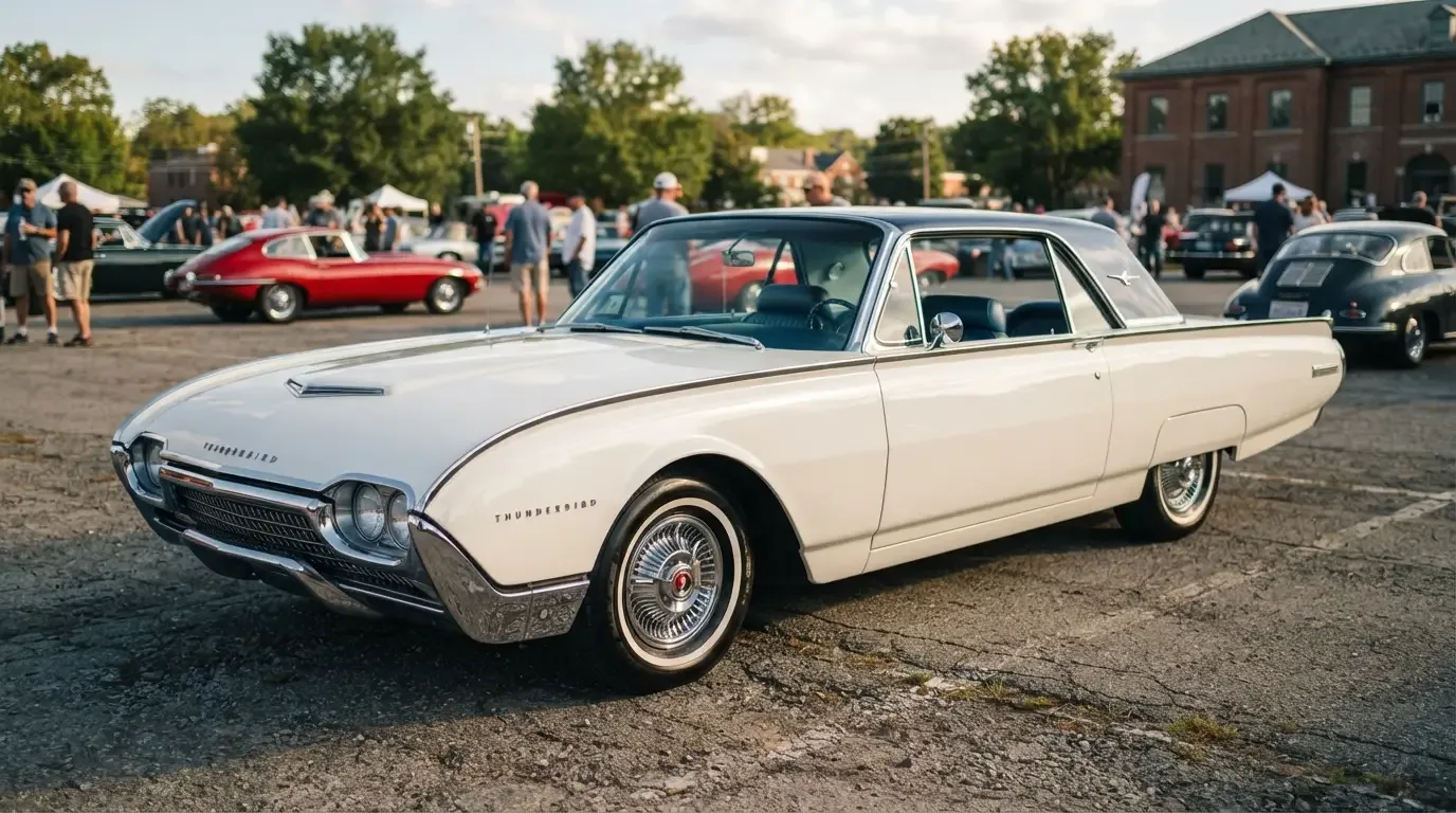Well-preserved 1962 Ford Thunderbird Bullet Bird hardtop, three-quarter front view