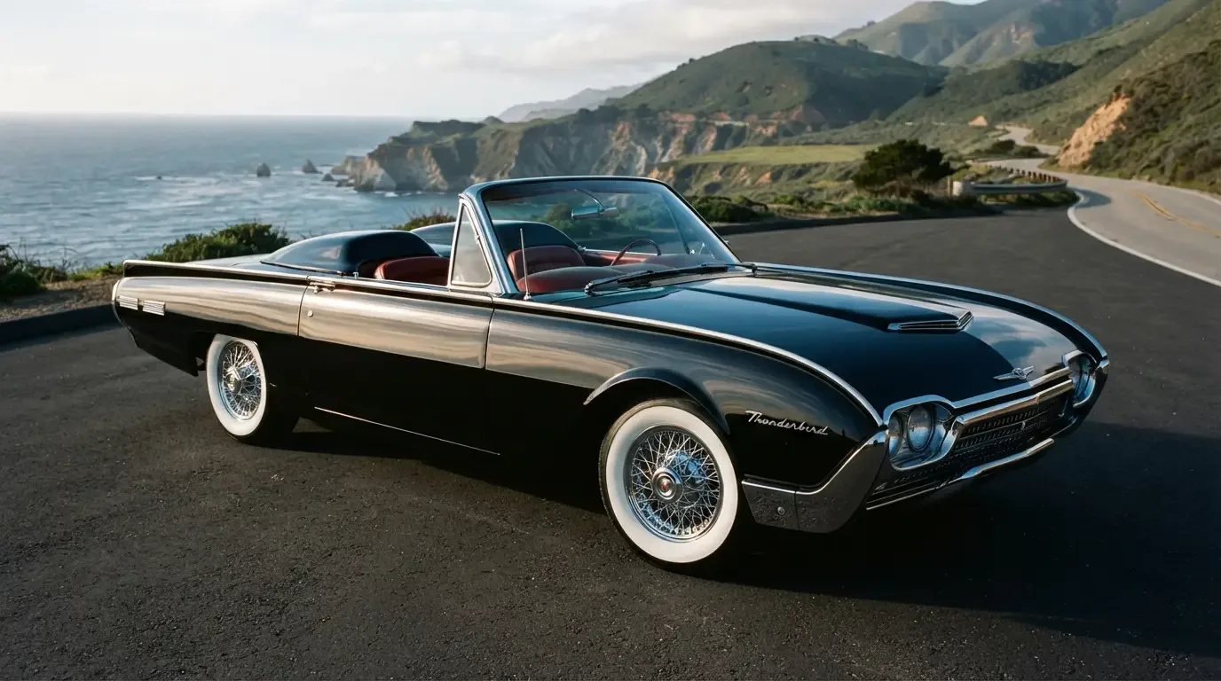 1962 Ford Thunderbird Sports Roadster with tonneau cover and wire wheels