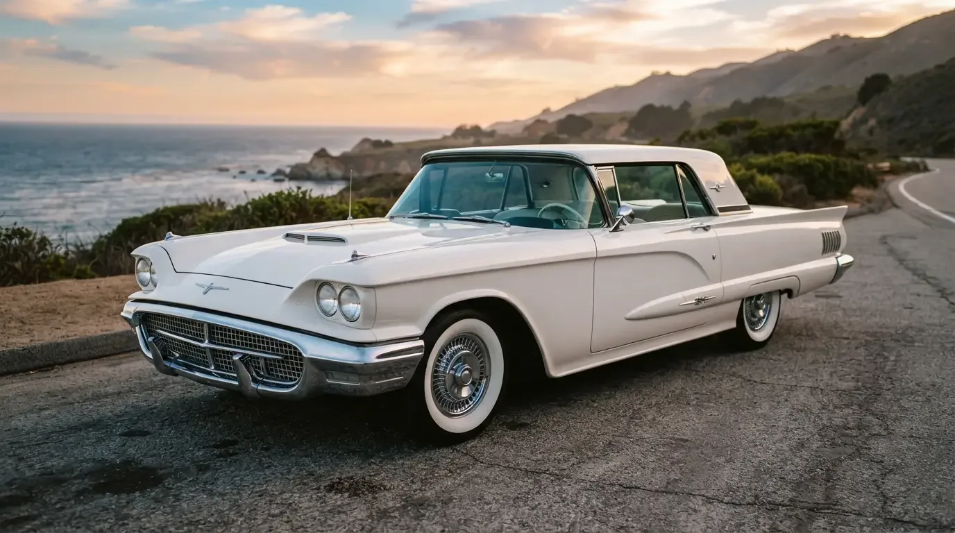 1958 Ford Thunderbird Square Bird in three-quarter front view
