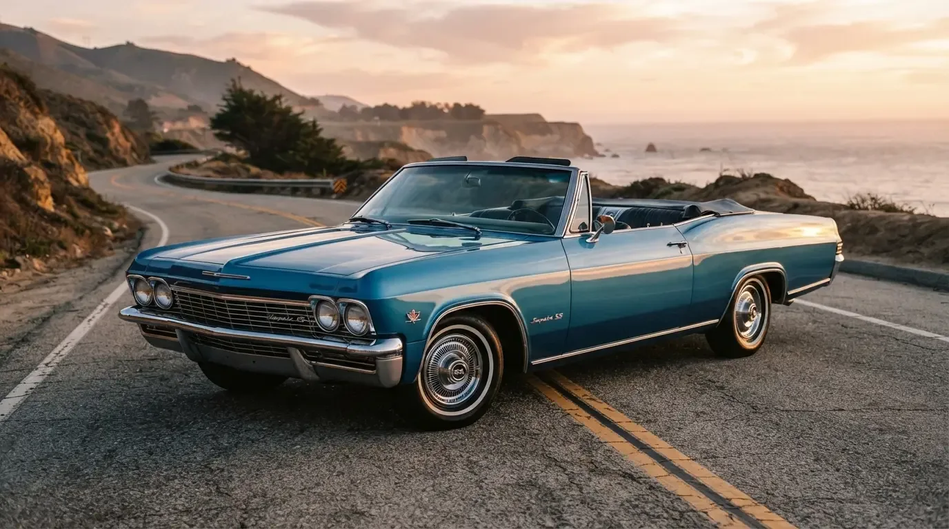 Classic Chevrolet Impala full-size icon, three-quarter front view