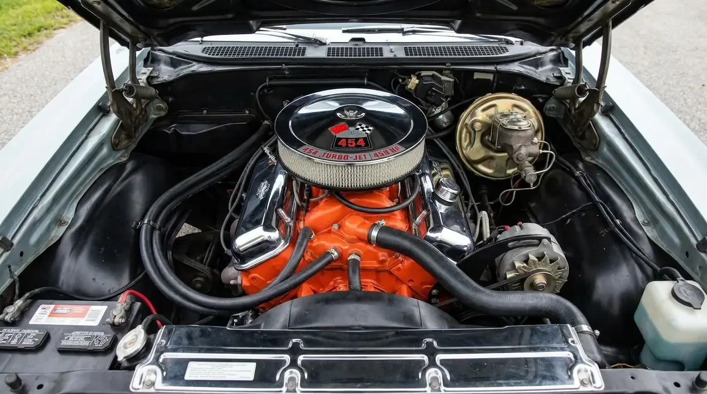 1970 Chevrolet Chevelle SS454 LS6 β engine bay detail