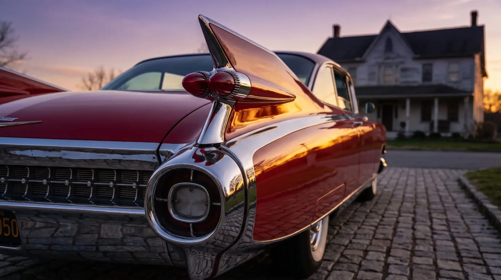1959 Cadillac tail fin and chrome brightwork
