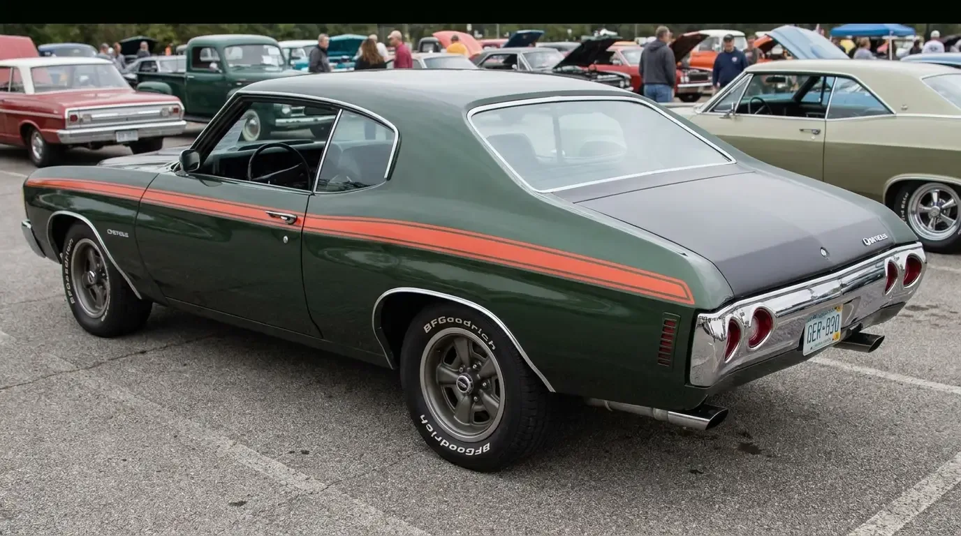 1972 Chevrolet Chevelle Heavy Chevy - blacked-out hood and graphics package