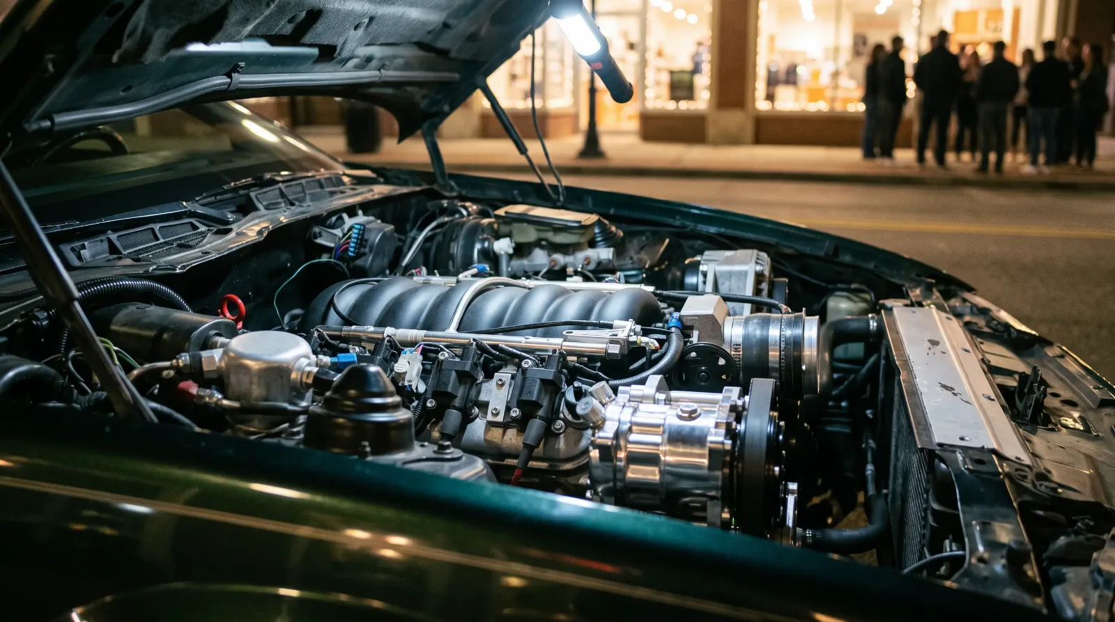 1992 Chevrolet Camaro, LS V8 under work lamp
