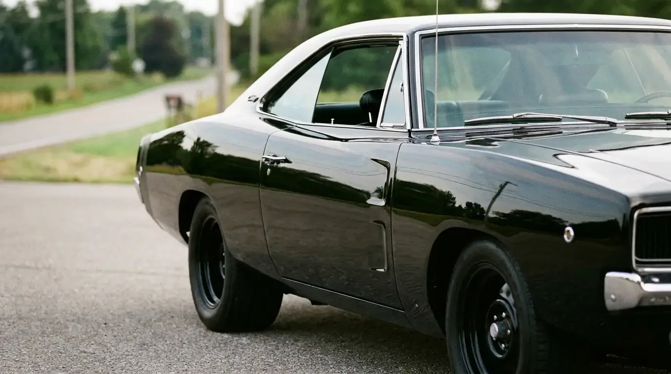 1968 Dodge Charger - coke-bottle profile from the side