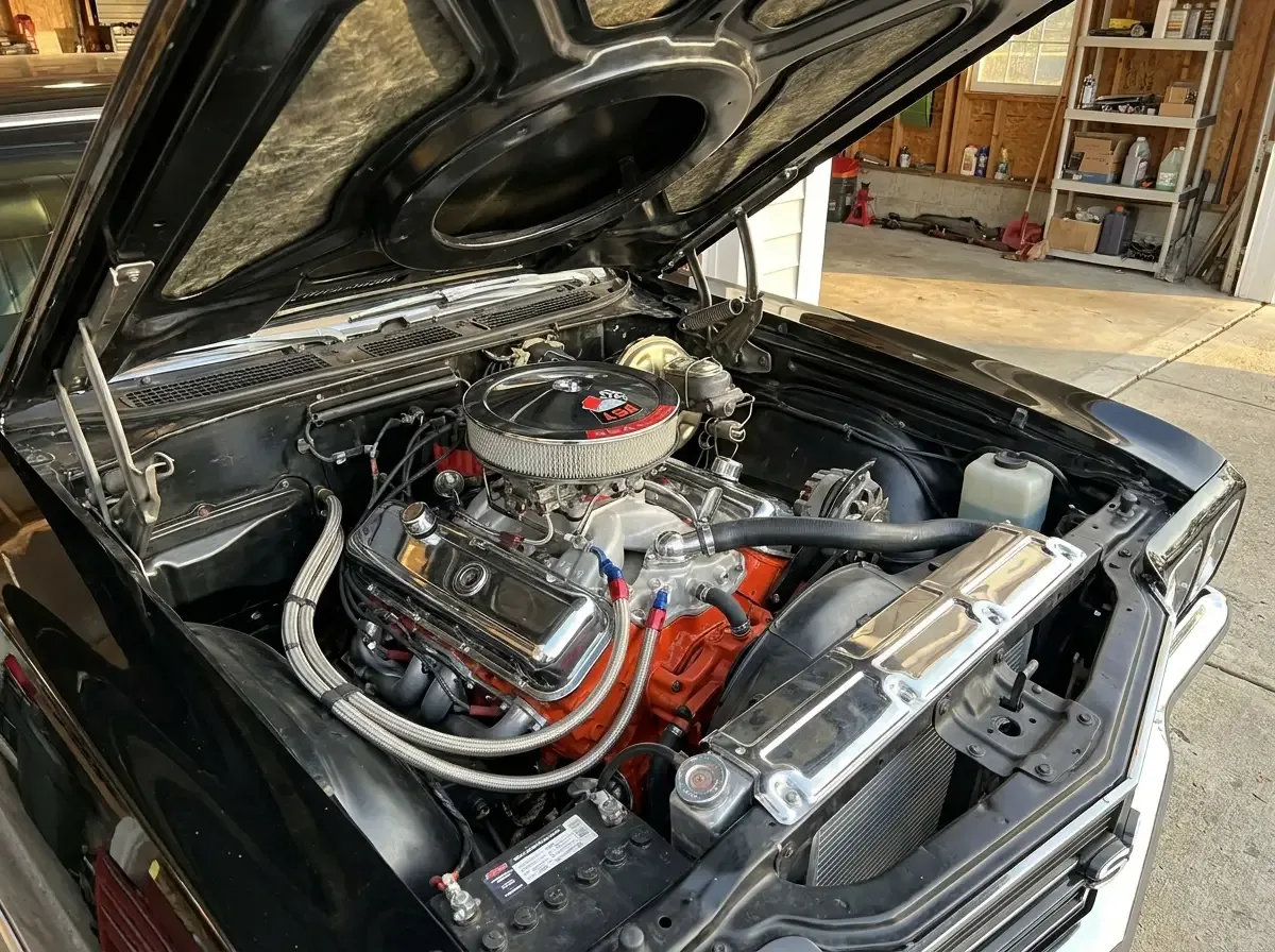 1970 Chevrolet Chevelle SS454 LS6 — 454 big-block engine bay detail