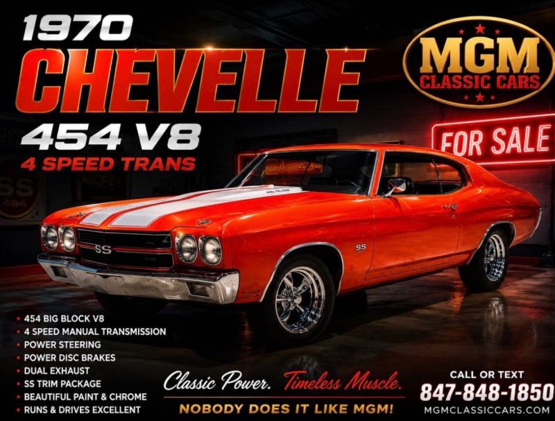 1970 Chevrolet Chevelle for Sale, $69,995 | Classic Cars Arena